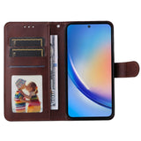 Samsung Galaxy A35 (5G) flip-deksel i kunstskinn m. Lommebok og stropp - Brun