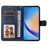 Samsung Galaxy A35 (5G) flip-deksel i kunstskinn m. Lommebok og stropp - blå