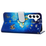 Samsung Galaxy A35 (5G) Flip-deksel i lær m. Veske og stropp - Sommerfugler