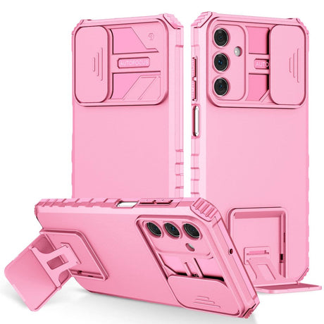 Samsung Galaxy A15 (5G) / A15 Craftsman Bakdeksel m. Kickstand &amp; Cam Slider - Rosa