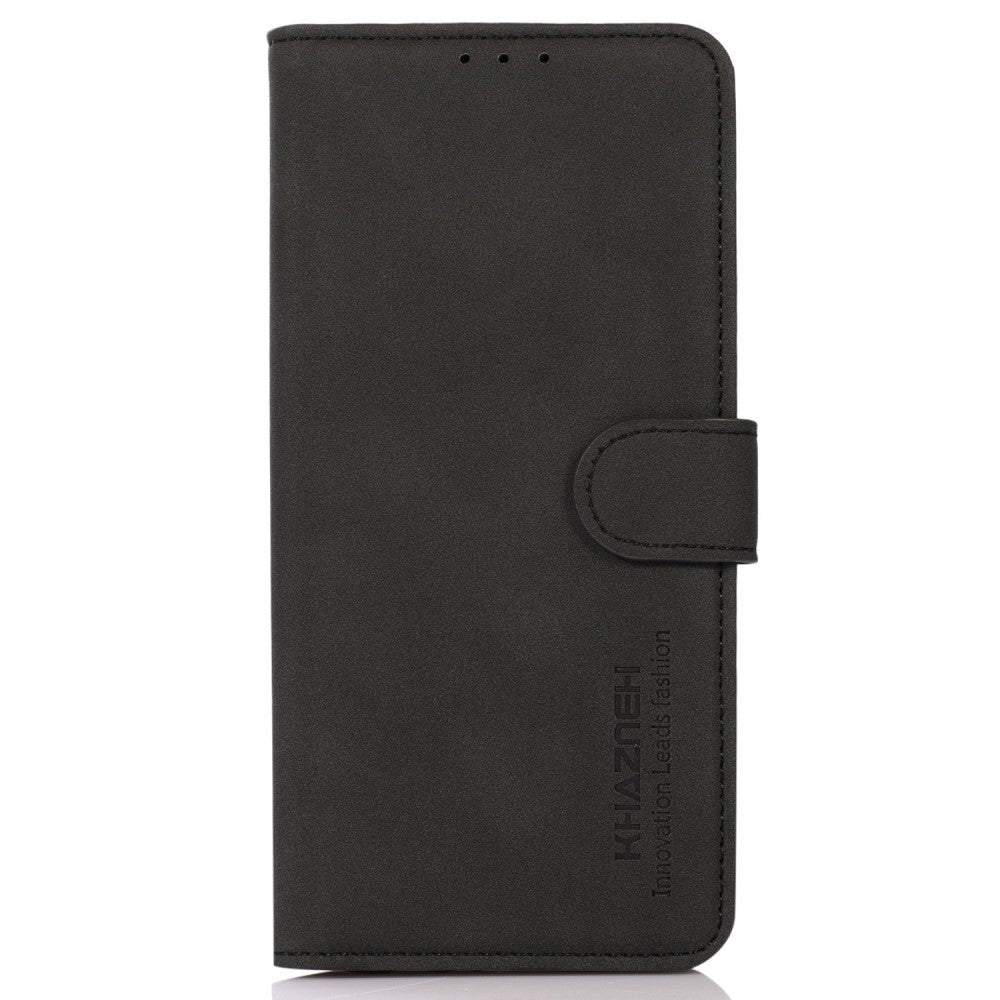 OnePlus 12 KHAZNEH Retro Leather Flip Cover m. Lommebok - Svart
