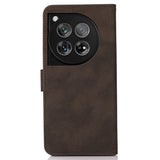 OnePlus 12 KHAZNEH Retro Leather Flip Cover m. Lommebok - Brun
