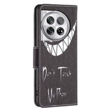 OnePlus 12-deksel m. Lommebok i skinn - Ikke rør telefonen min