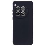 OnePlus 12 Fleksibelt Plastik Bagside Cover - Sort