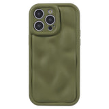 iPhone 15 Pro fleksibelt plastdeksel m. Wavy Look - Matte Grønn