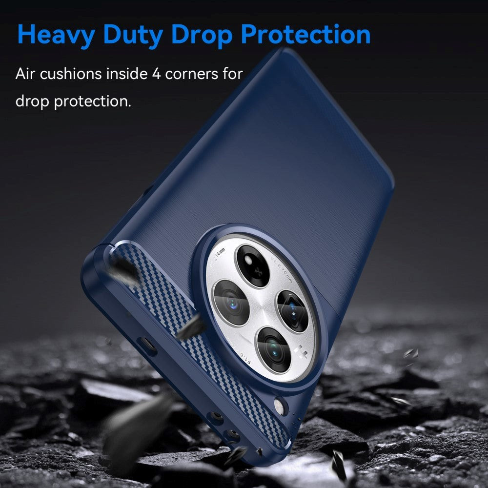 OnePlus 12 børstet karbon bakdeksel - blå