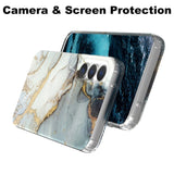 EIDERWOOD Samsung Galaxy S23 FE Hybrid Bagside Cover m. Marmor Print - Grå / Guld