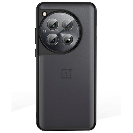OnePlus 12 bakdeksel i hardplast - gjennomsiktig / svart kant