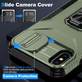 EIDERWOOD iPhone XS Max Craftsman Bakdeksel m. Magnetisk Kickstand &amp; Cam Slider - Grønn