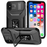 EIDERWOOD iPhone XS Max Craftsman Bakdeksel m. Magnetisk Kickstand &amp; Cam Slider - Svart