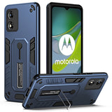 EIDERWOOD Motorola Moto E13 Craftsman Bakdeksel m. Fingerring &amp; Stativ - Blå