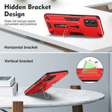 EIDERWOOD Motorola Moto E13 Håndværker Bagside Cover m. Fingerring & Kickstand - Rød