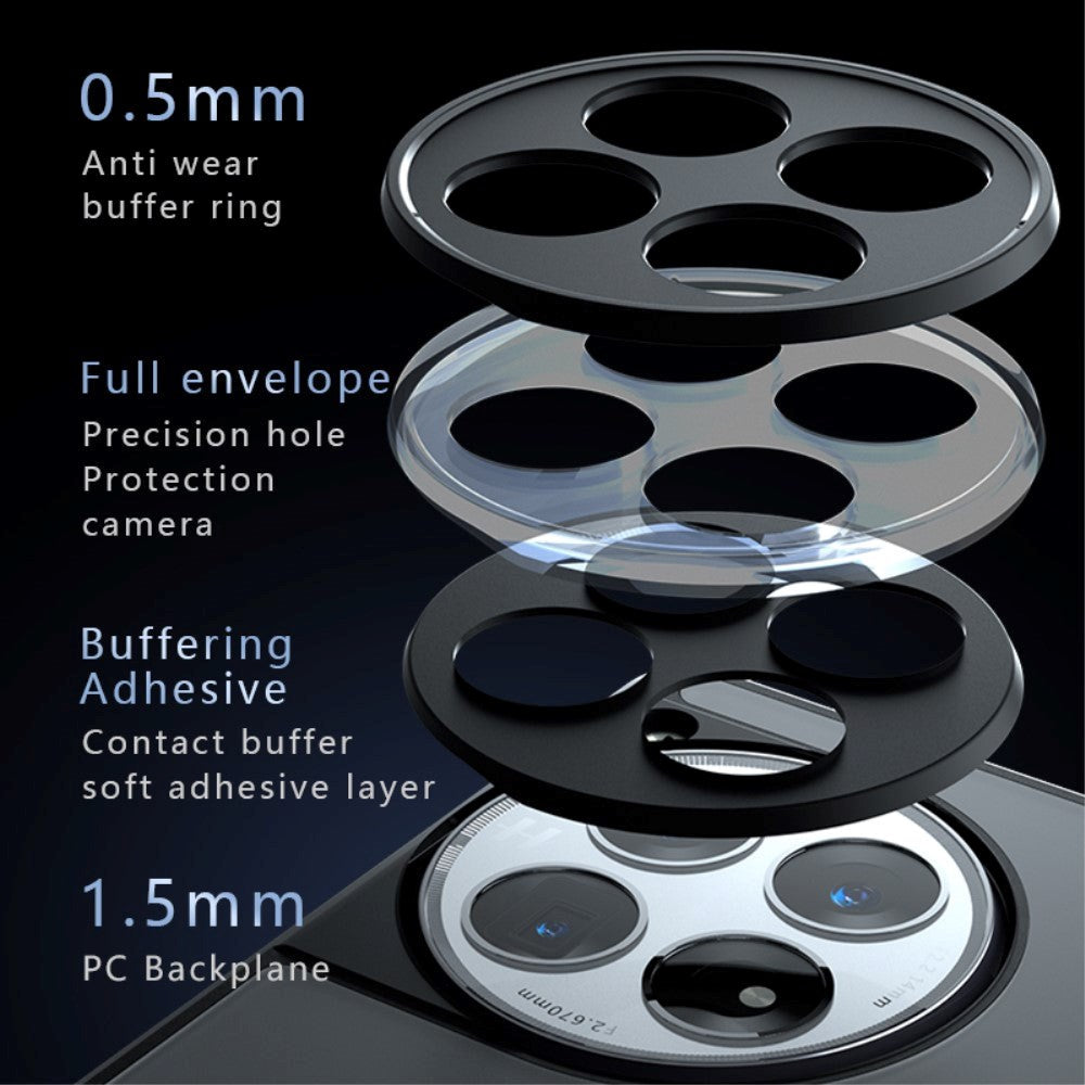 OnePlus 12 Hybrid Plastic Bakdeksel - Gjennomsiktig / Svart