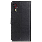 Samsung Galaxy Xcover 7 Leather Flip Cover m. Kortholdere - Svart