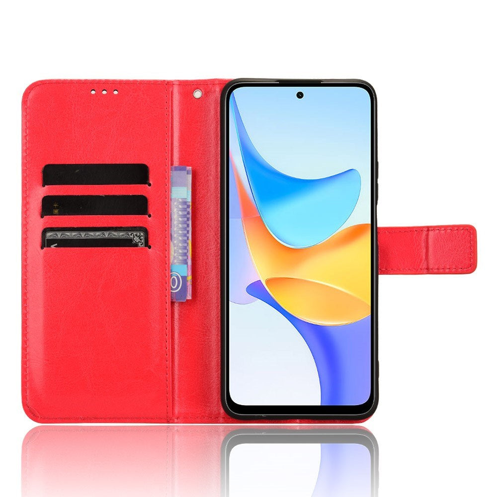Honor X7b / 90 Smart - EIDERWOOD Faux Leather Flip Cover m. Stropp - Rød