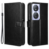 Honor X7b / 90 Smart - EIDERWOOD Faux Leather Flip Cover m. Stropp - Svart