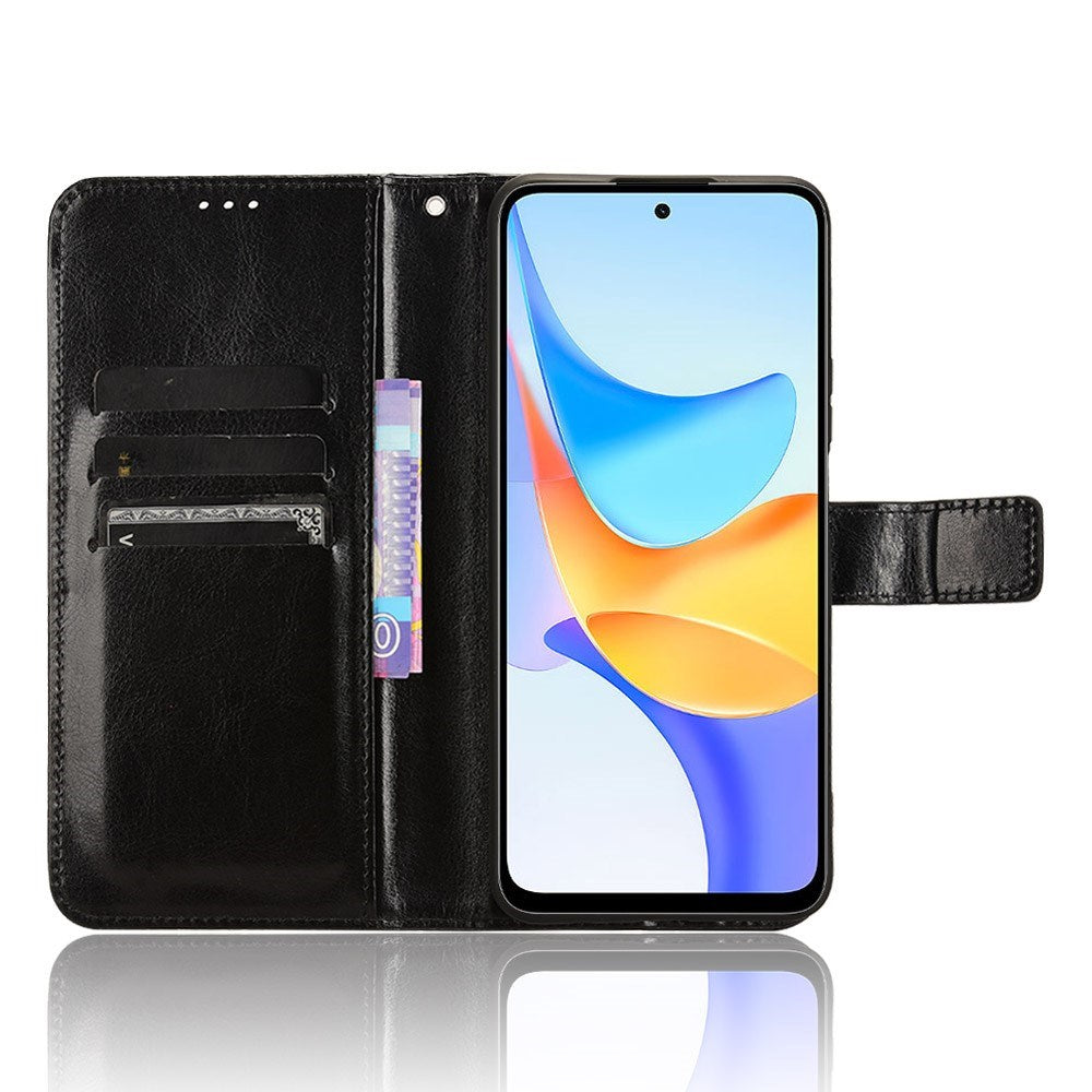 Honor X7b / 90 Smart - EIDERWOOD Faux Leather Flip Cover m. Stropp - Svart