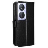 Honor X7b / 90 Smart - EIDERWOOD Faux Leather Flip Cover m. Stropp - Svart