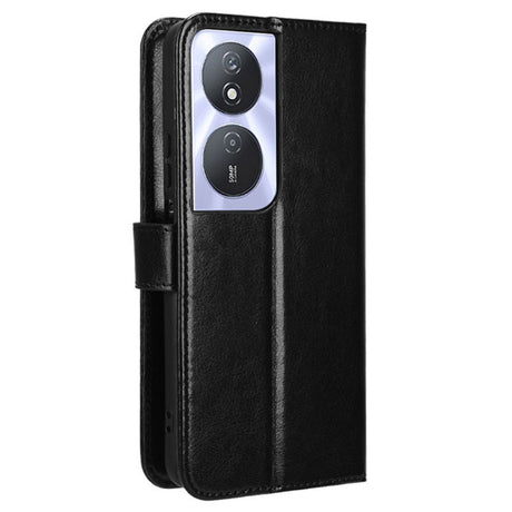 Honor X7b / 90 Smart - EIDERWOOD Faux Leather Flip Cover m. Stropp - Svart