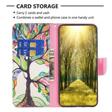 EIDERWOOD Samsung Galaxy Xcover 7 Flip Cover - 2 x Kortholder & Standerfunktion - Farverigt Træ