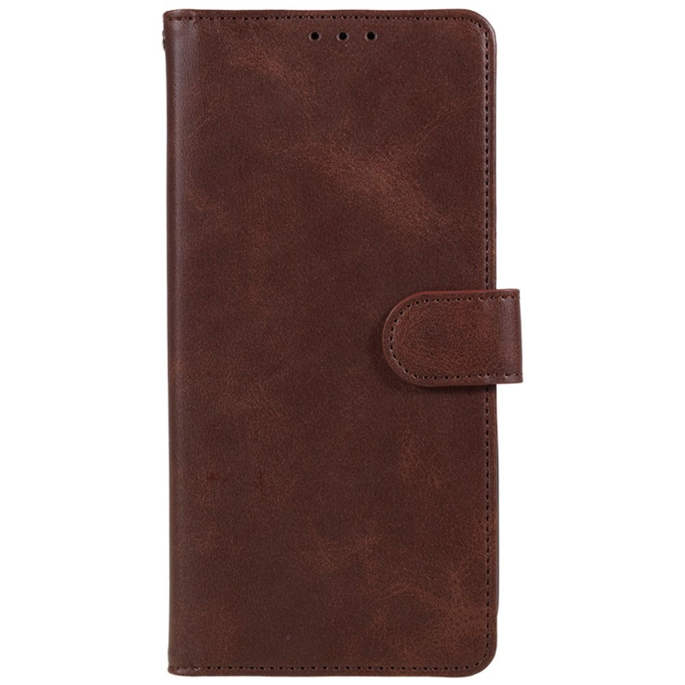 OnePlus 12R Leather Flip Cover m. Lommebok - Mørkebrun