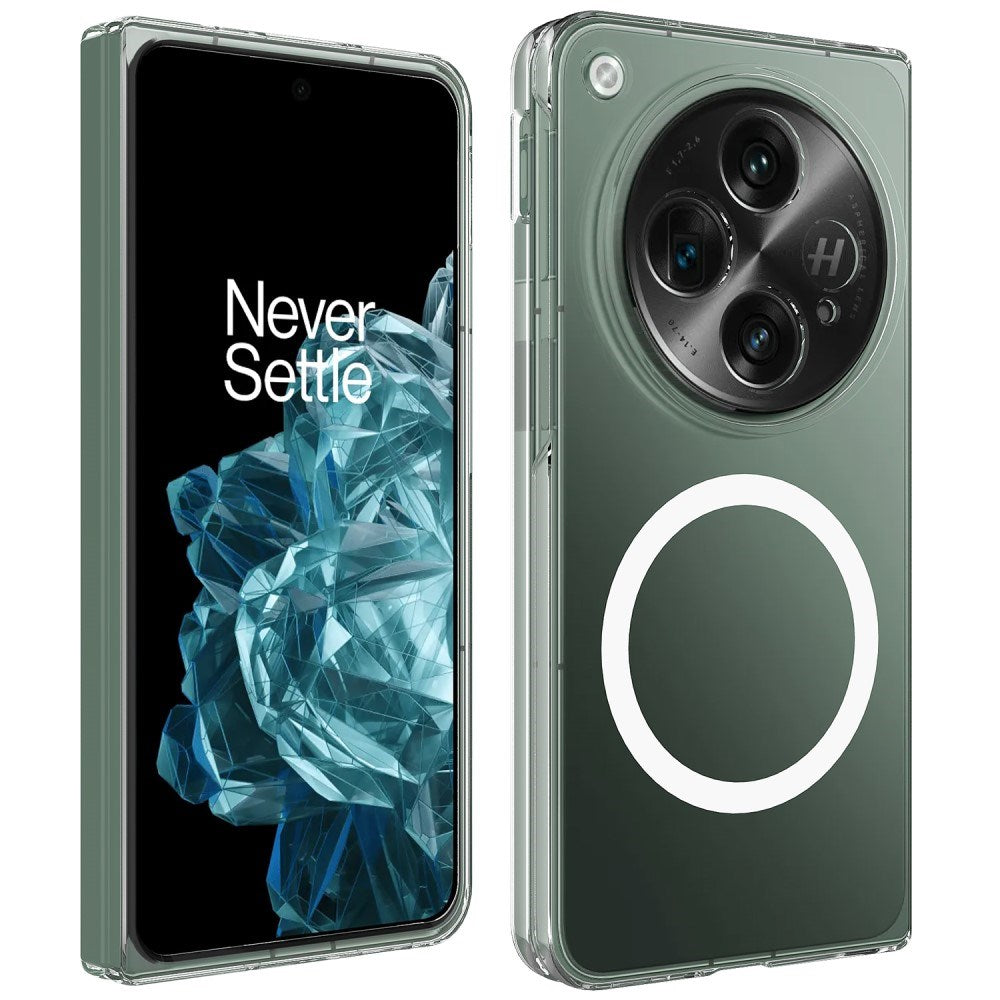 EIDERWOOD OnePlus Open Hårdt Plastik Bagside Cover - MagSafe Kompatibel - Gennemsigtig