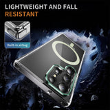 EIDERWOOD Samsung Galaxy S23 Ultra Hybrid Plastik Mobil Cover - MagSafe Kompatibel - Gennemsigtig / Grøn