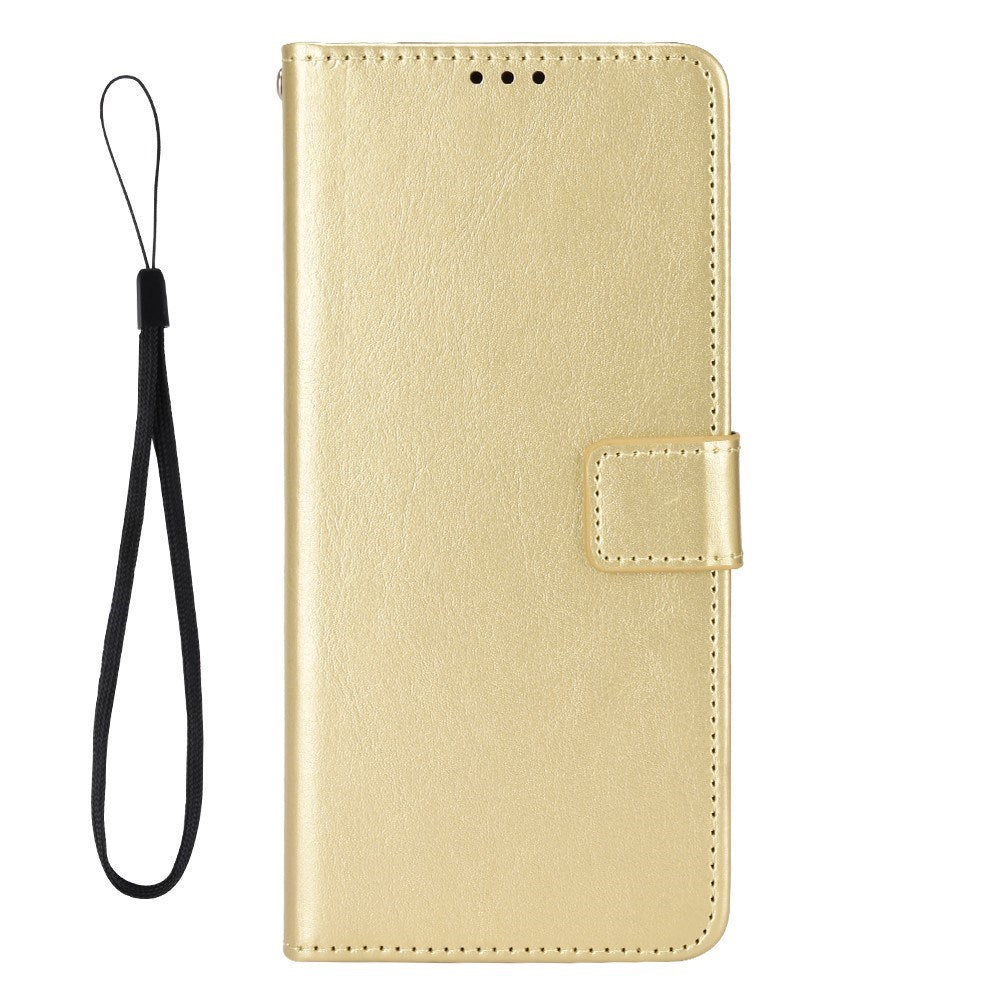 Xiaomi Redmi 13C (5G) - EIDERWOOD Kunstlæder Flip Cover m. Strop - Guld