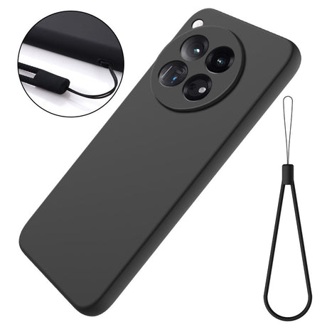 EIDERWOOD OnePlus 12R Liquid Silikone Bagside Cover m. Strop - Sort