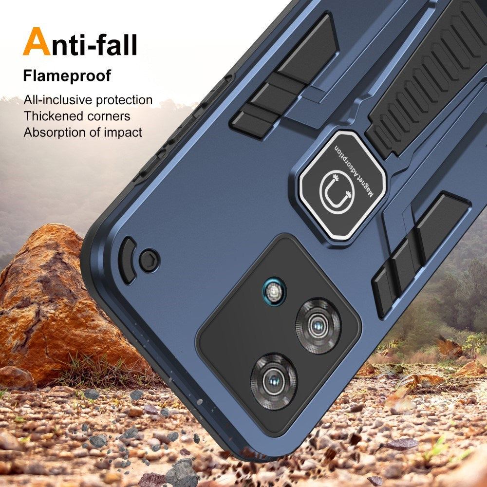 EIDERWOOD Motorola Edge 40 Neo Craftsman Bakdeksel m. Stativ - Blå