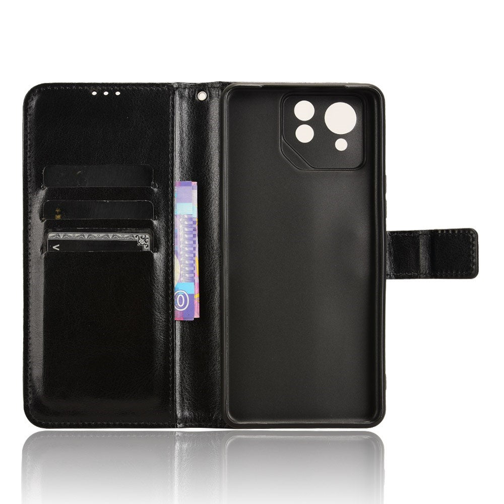 EIDERWOOD Asus ROG Phone 8 / 8 Pro Leather Flip Cover m. Lommebok og stropp - Svart