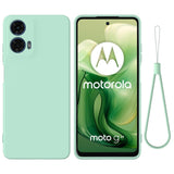 Motorola Moto G04 / G24 / G24 Power Liquid Silicone Bakdeksel m. Stropp - Grønn
