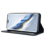 Honor Magic6 Pro (5G) - EIDERWOOD Magnetic Leathette Flip Cover - Blå