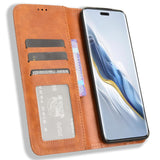 Honor Magic6 Pro (5G) - EIDERWOOD Magnetic Leathette Flip Cover - Brun