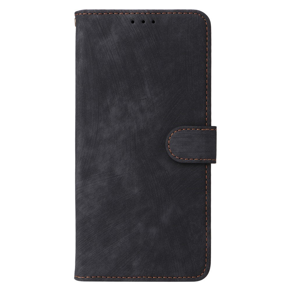 EIDERWOOD Motorola Moto G04 / G24 / G24 Power Leather Flip Cover m. Lommebok og stropp - Svart