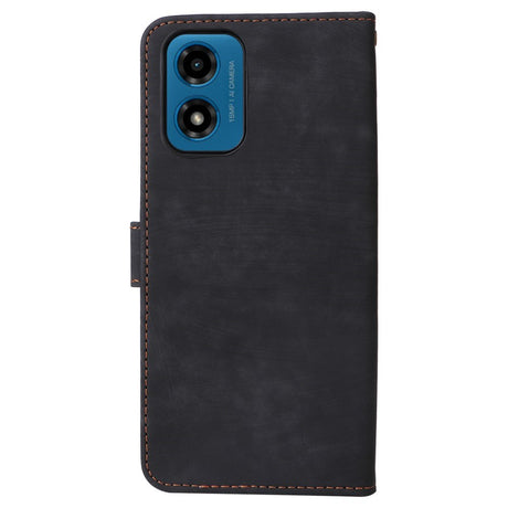 EIDERWOOD Motorola Moto G04 / G24 / G24 Power Leather Flip Cover m. Lommebok og stropp - Svart