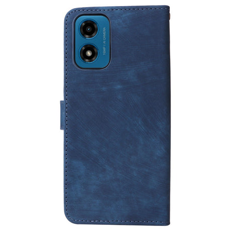 EIDERWOOD Motorola Moto G04 / G24 / G24 Power Leather Flip Cover m. Lommebok og stropp - blå