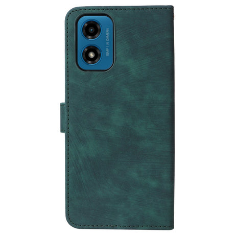 EIDERWOOD Motorola Moto G04 / G24 / G24 Power Leather Flip Cover m. Lommebok og stropp - Grønn