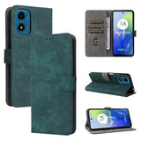 EIDERWOOD Motorola Moto G04 / G24 / G24 Power Leather Flip Cover m. Lommebok og stropp - Grønn