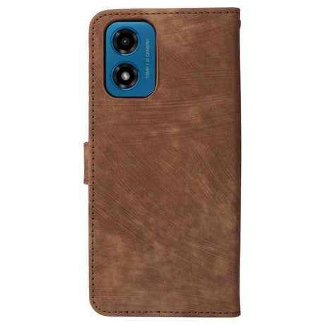 EIDERWOOD Motorola Moto G04 / G24 / G24 Power Leather Flip Cover m. Lommebok og stropp - Brun