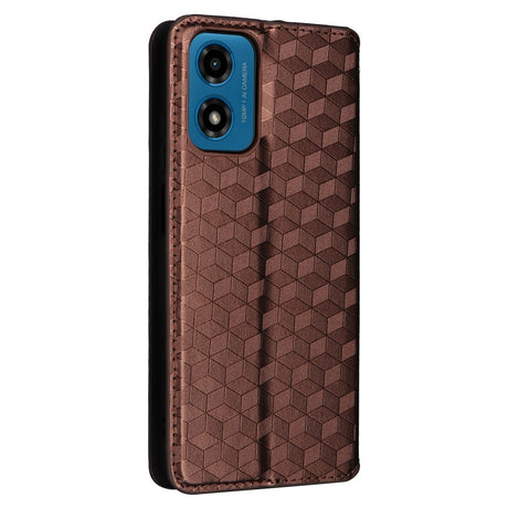 EIDERWOOD Motorola Moto G04 / G24 / G24 Power Leather Flip Cover m. Lommebok - Rhombus - Brun