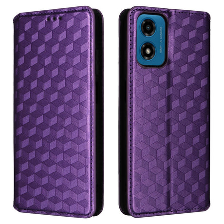 EIDERWOOD Motorola Moto G04 / G24 / G24 Power Leather Flip Cover m. Lommebok - Rhombus - Lilla