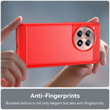 OnePlus 12R Bakdeksel i børstet karbon - rød