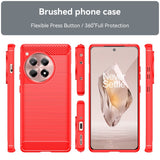 OnePlus 12R Bakdeksel i børstet karbon - rød