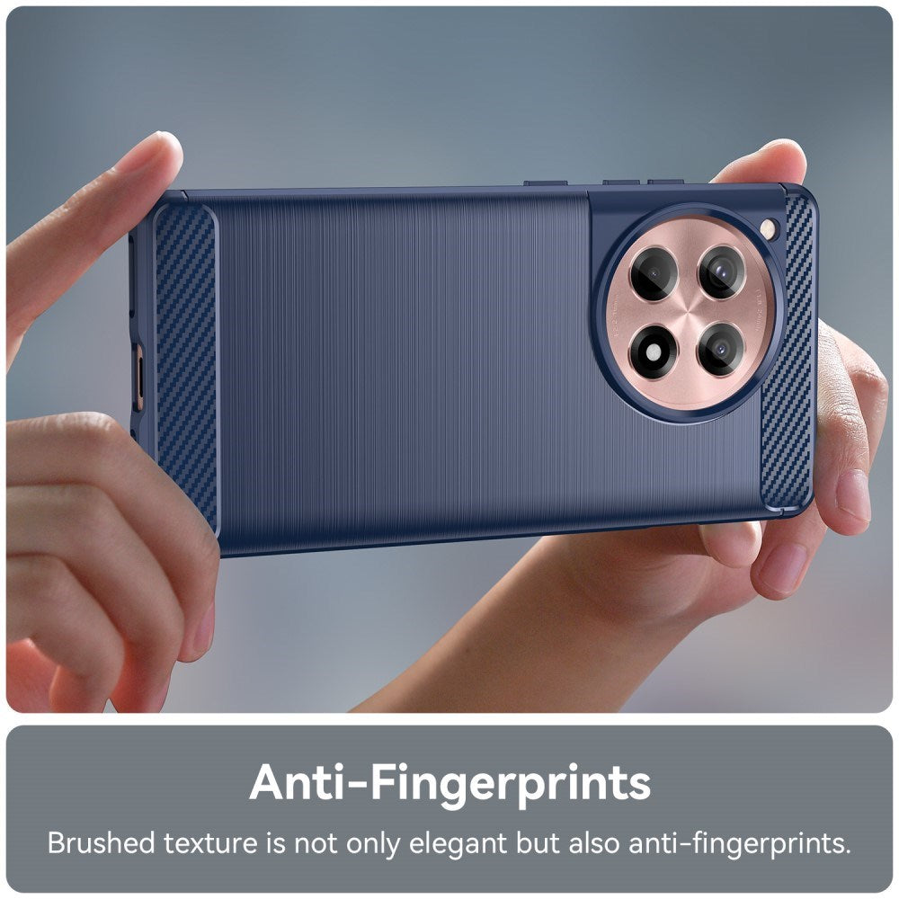 OnePlus 12R Bakdeksel i børstet karbon - blå