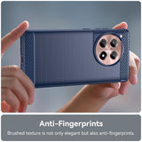 OnePlus 12R Bakdeksel i børstet karbon - blå