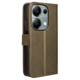 EIDERWOOD Xiaomi Redmi Note 13 Pro (4G) / Poco M6 Pro Leather Flip Cover m. Stropp og tekstur - brun