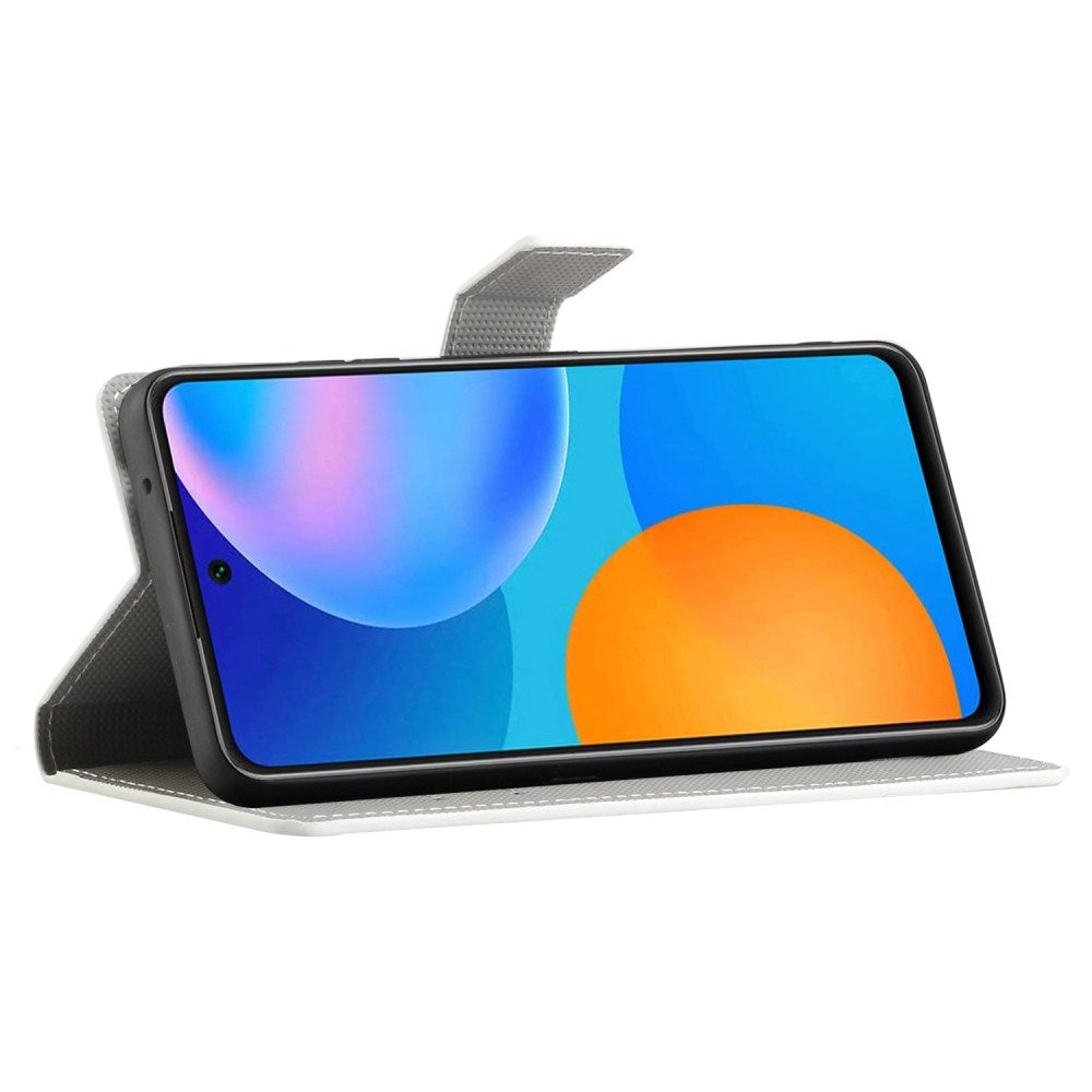 EIDERWOOD Xiaomi Redmi Note 13 (5G) Faux Leather Flip Cover m. Lommebok og stativfunksjon - Blå sommerfugl