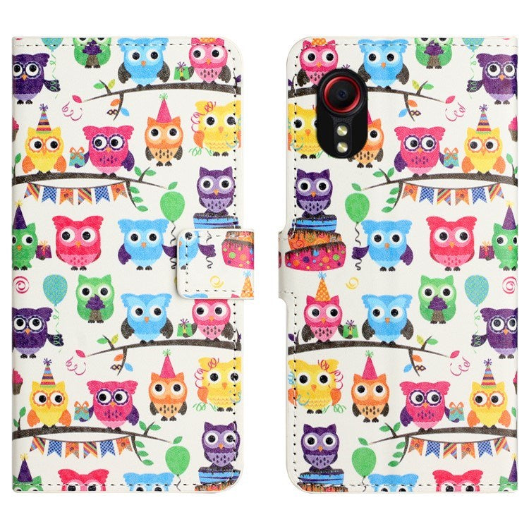 EIDERWOOD Samsung Galaxy Xcover 7 Flip Cover - Kortholder & Ståfunktion - Ugler