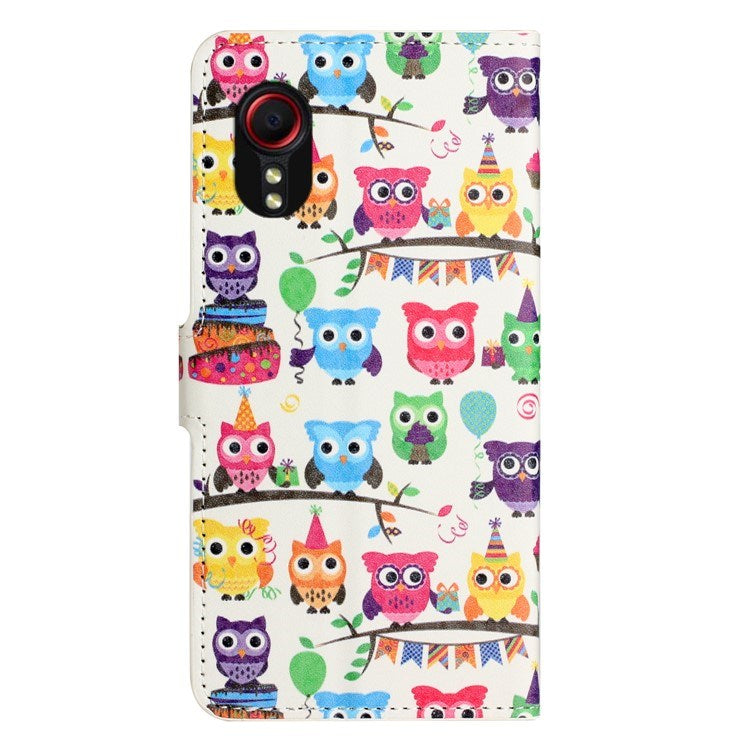 EIDERWOOD Samsung Galaxy Xcover 7 Flip Cover - Kortholder & Ståfunktion - Ugler